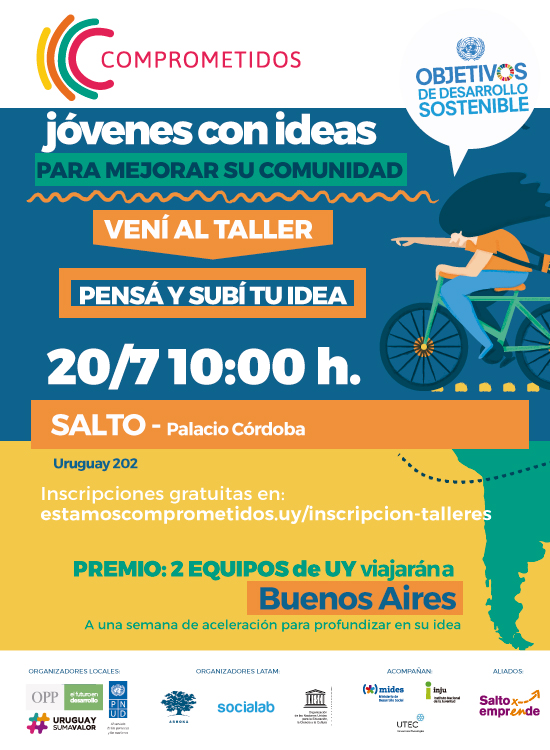 Taller para Jóvenes emprendedores con ideas para mejorar su comunidad y contribuir con los Objetivos de Desarrollo Sostenible de ONU